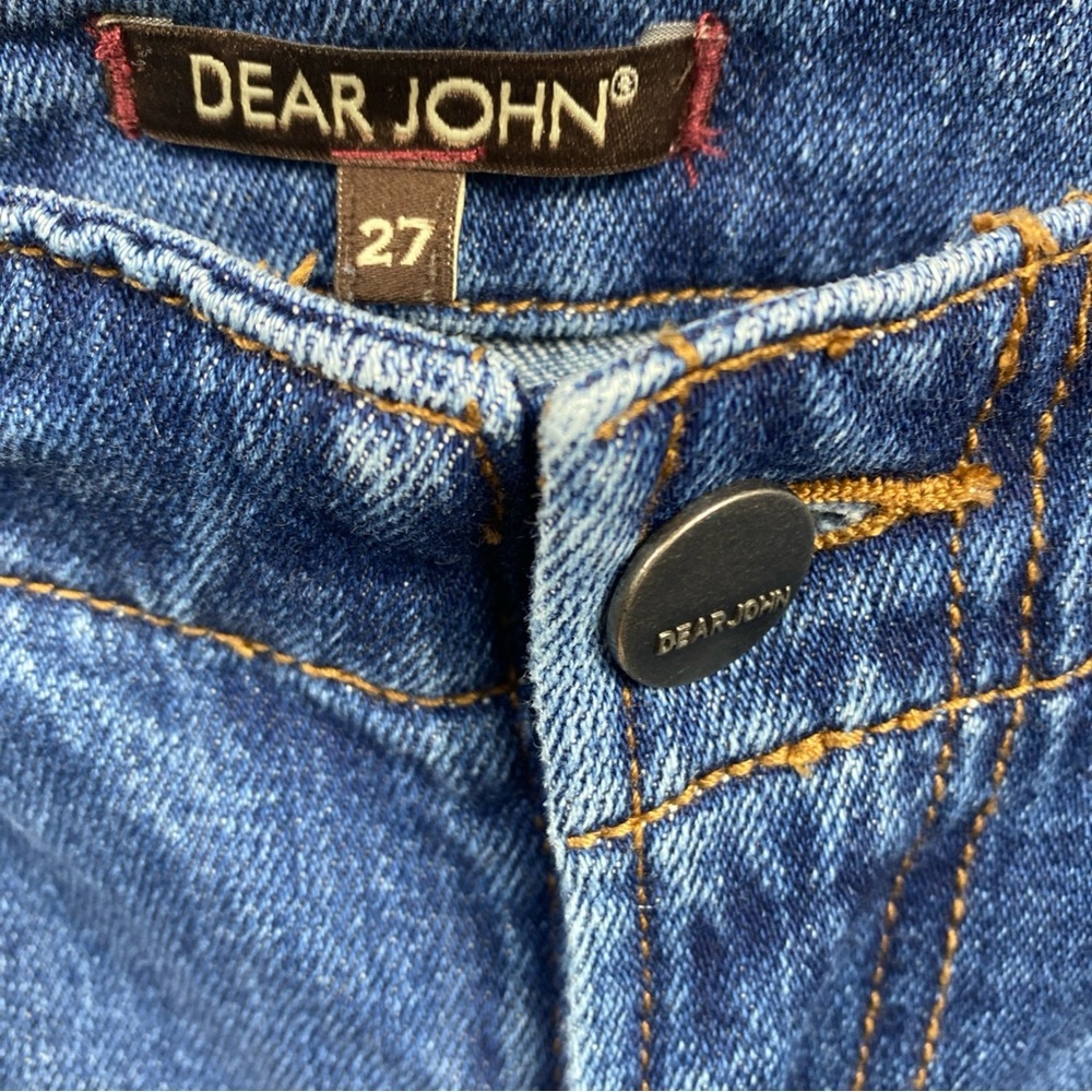 Dear John Jeans 27 Joyrich Comfort Skinny  Distressed Knee Accent low Rise - Picture 7 of 7